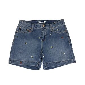 Seven7 Womens Shorts Size 4 Olaf Weekend Mid-rise 5 Inseam  Cotton 5Pockets NWOT